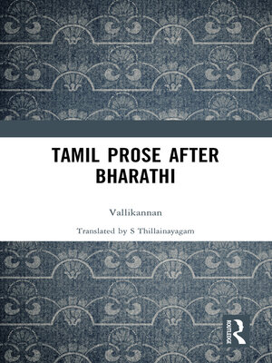 cover image of Tamil Prose after Bharathi